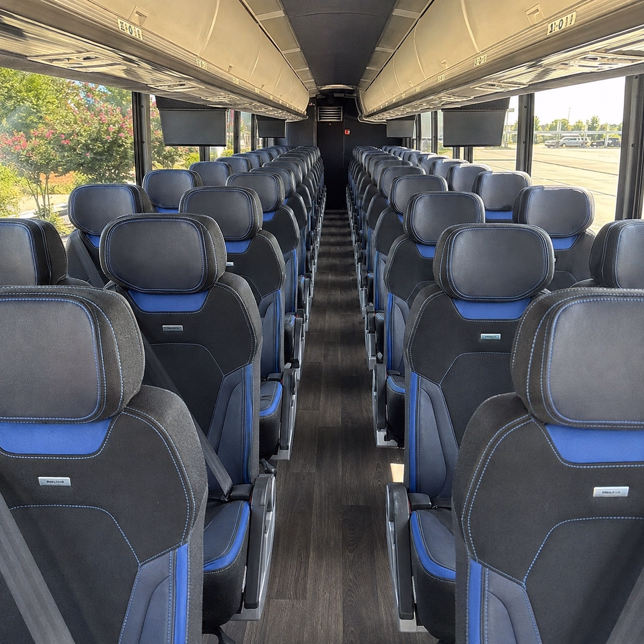 lafayette charter bus rental interior